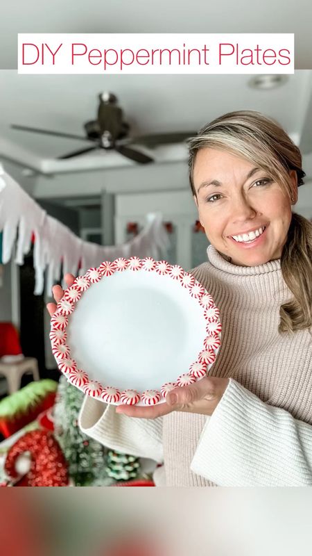 Why be basic when you can be extra?! Deck the Table with these super cute peppermint plates! Grab a basic white plate, bag of peppermints, and some icing. Place a small dab of icing on the bottom of the peppermint, press, and hold onto the plate for 3-5 seconds. Repeat the process until the entire edge is covered. ❤️

#LTKhome #LTKSeasonal #LTKHoliday