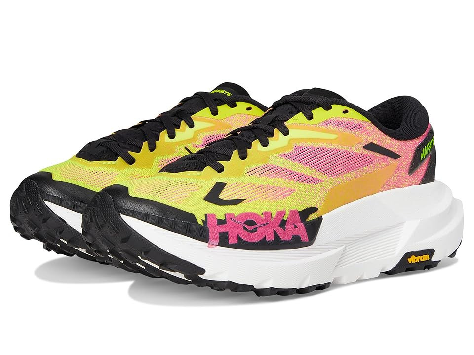 Hoka Mafate X Women's Shoes Neon Hoka Citrus/Neon Rose : 6.5 B - Medium, Synthetic | Zappos