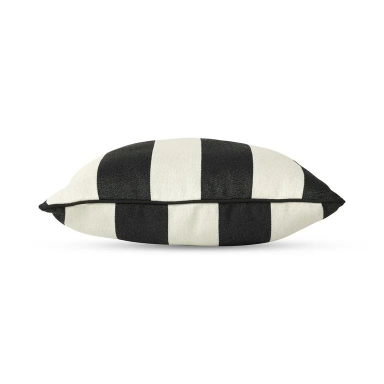 Better Homes & Gardens Cabana Black and White Striped Pillow, 19" x 19", Square Pillow, 1 per Pac... | Walmart (US)
