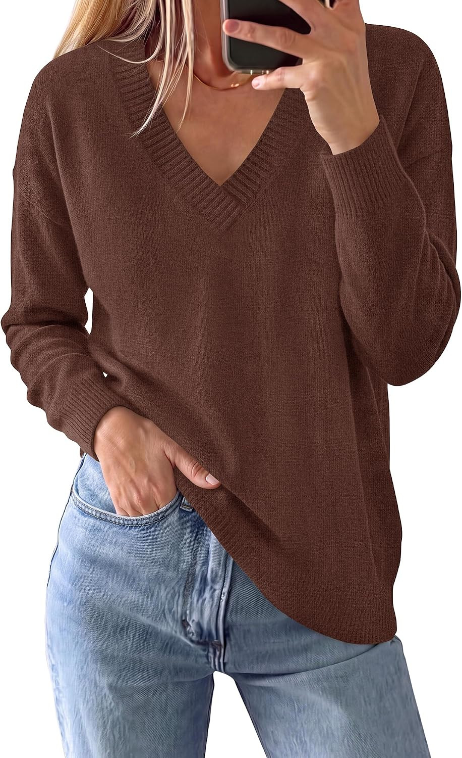 BTFBM V Neck Sweaters for Women Fall Clothes 2026 | Amazon (US)
