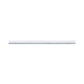 Carrara White .75 in. x 12 in. Honed Marble Wall Pencil Tile (1 Linear Foot) | The Home Depot