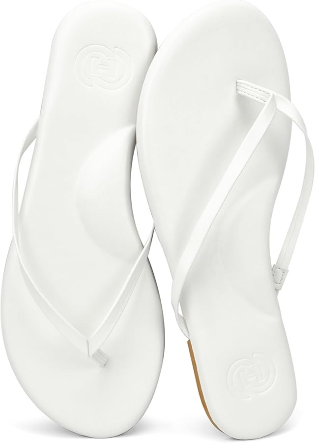 INMINPIN Flat Flip Flops with Arch Support for Women - Memory Foam Flats Summer Sandals 2025 - Ul... | Amazon (US)