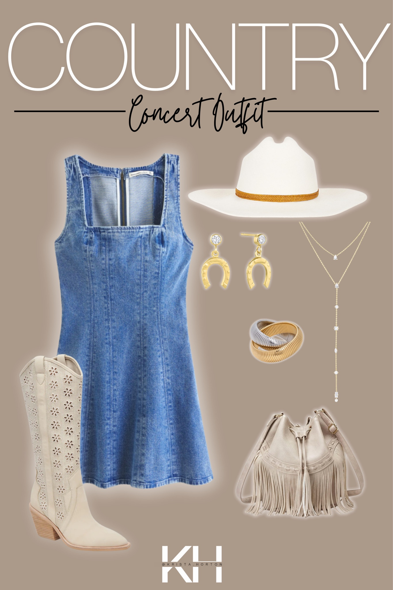 Women’s country concert outfit ideas!!

#denimdress #western #boots #earrings #westernhat #westernboots #necklace #fringe #fringebag #concertoutfit #countryconcert 

#LTKitbag #LTKstyletip #LTKSeasonal