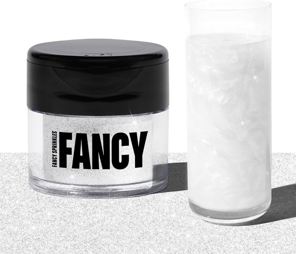 Fancy Sprinkles Diamond White Premium Edible Glitter, 100% Edible Glitter for Sparkling Food & Dr... | Amazon (US)