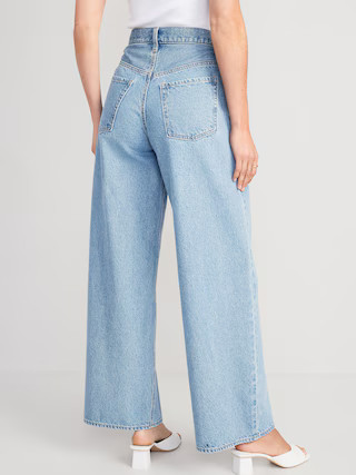 Extra High-Waisted Baggy Wide-Leg Non-Stretch Jeans for Women | Old Navy (US)