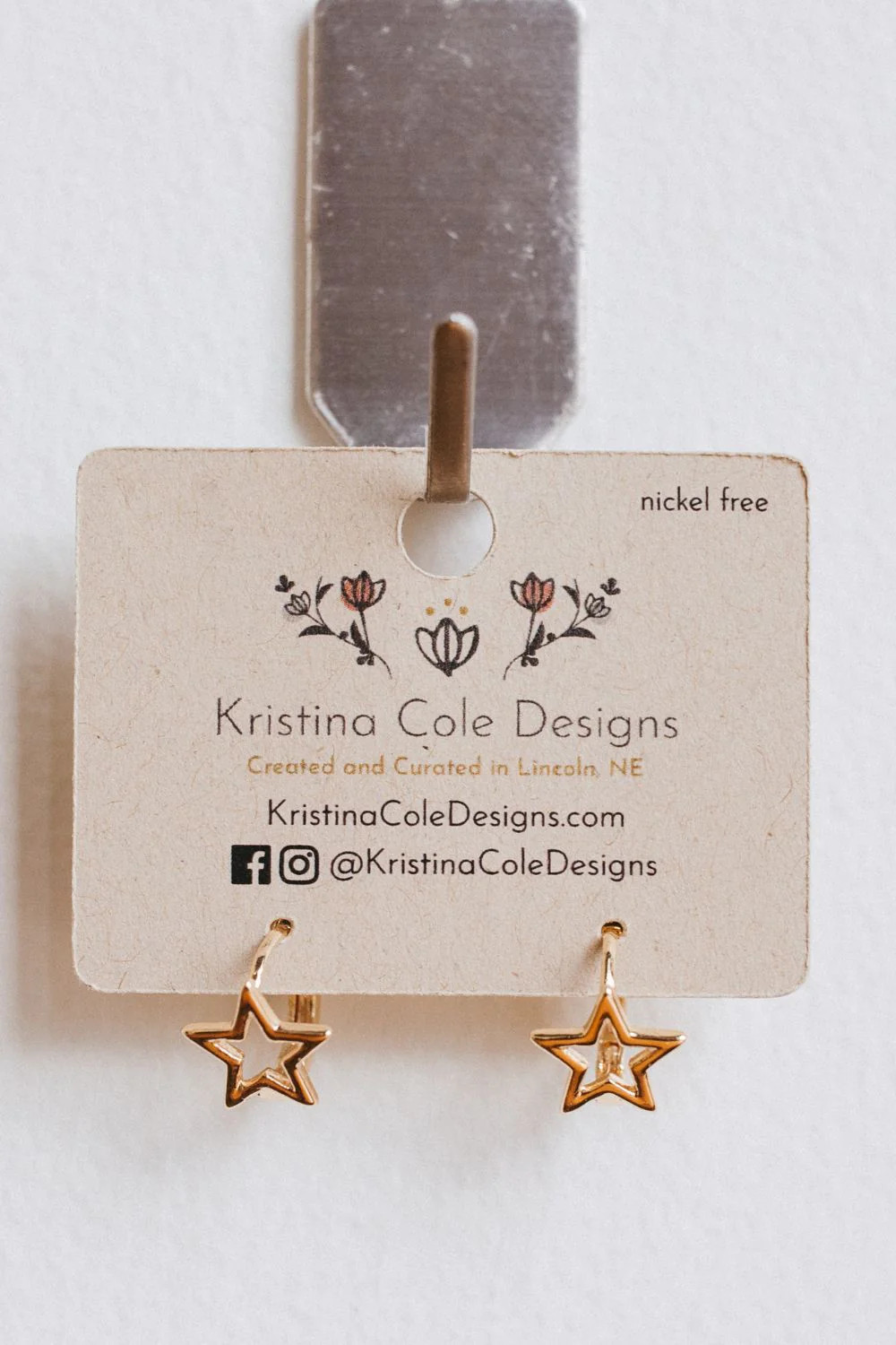Gold Star Huggie Hoops | Kristina Cole Designs