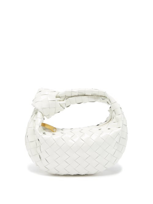 Bottega Veneta - Jodie Mini Intrecciato-leather Bag - Womens - White | Matches (US)