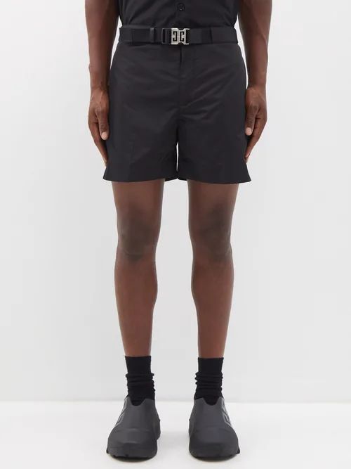Givenchy - 4g-buckle Shell Shorts - Mens - Black | Matches (US)