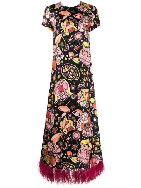 La DoubleJ Swing floral-print Maxi Dress - Farfetch | Farfetch Global