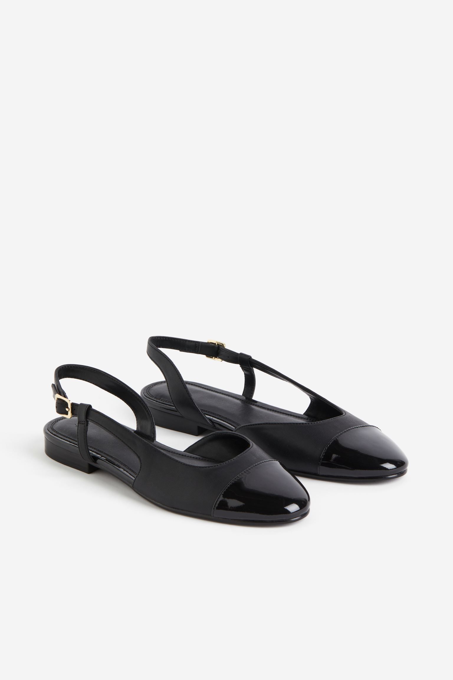 Slingback ballet pumps - Black - Ladies | H&M GB | H&M (UK, MY, IN, SG, PH, TW, HK)