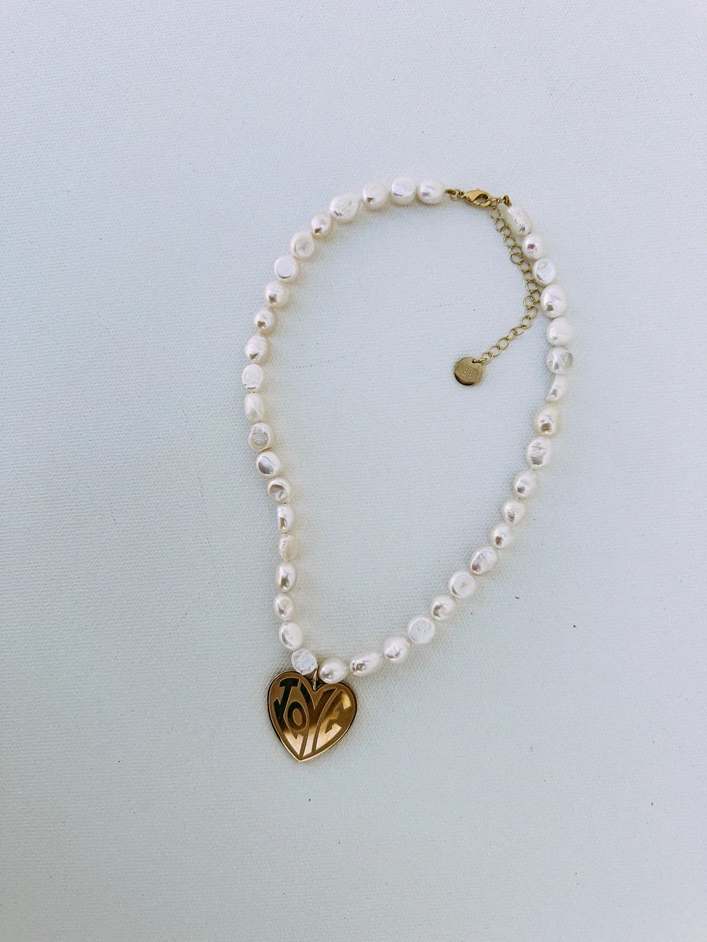 perfect heart pearl pendant necklace | Etta+East