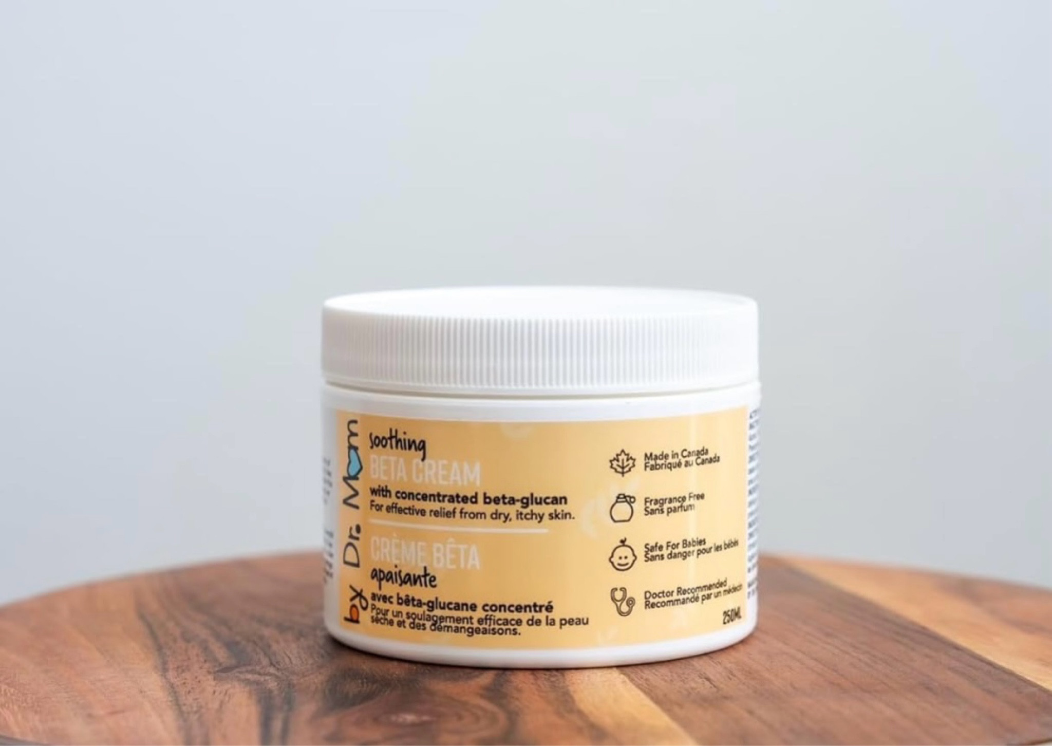 by Dr. Mom soothing beta cream. 
No greasy, fragance free, 23% of Beta Glucan, steroid free, Natural. Steroid free
Made in Canada
Fragance Free
Safe for all ages and pregnancy

#LTKcanada #LTKkids
