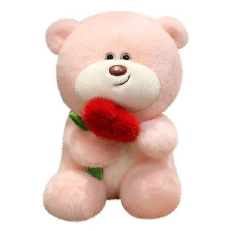 A Teddy Bear Plush With Rose Valentines Day Gift Hugging Doll 20Cm 8 Inches Soft Stuffed Animal T... | Walmart (US)