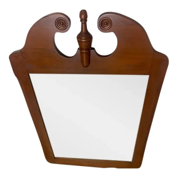 1940s Wood Framed Mirror | Chairish