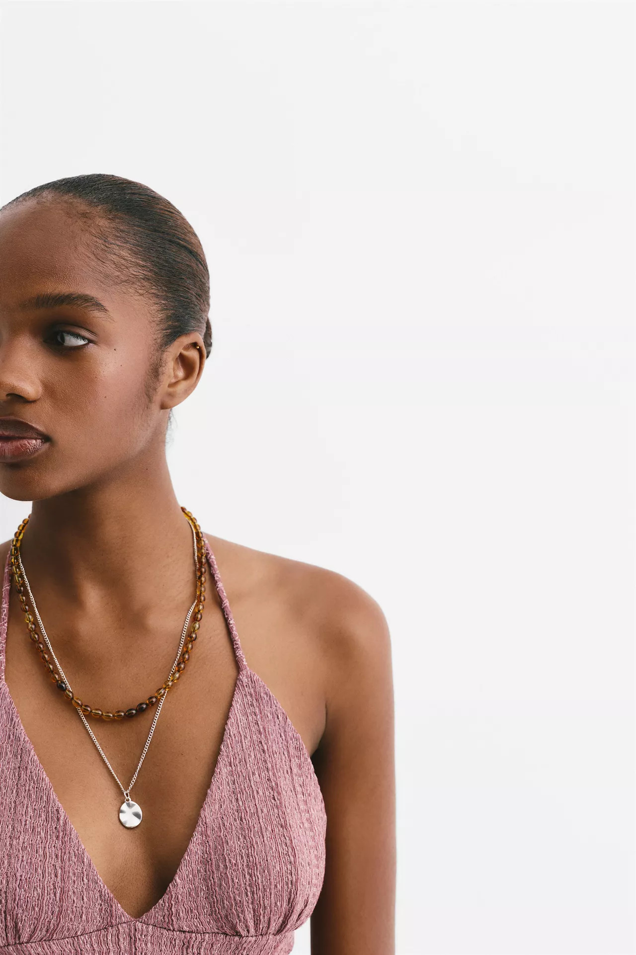 Asymmetric crepe top | PULL and BEAR UK