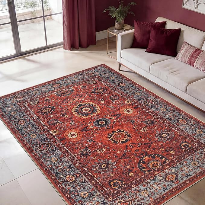 Keen Home Design 5x7 Rug - Machine Washable Area Rug with Non-Slip Backing, Ideal for Living Room... | Amazon (US)