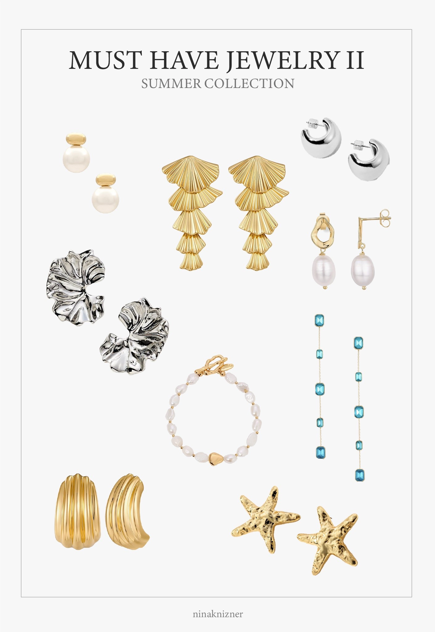 Must have gold and silver tones jewelry for summer part II.

Think flowers and pearls, dainty or statement earrings and necklaces. 

These are some of my favorites, head to my summer folders to see how to style them. Enjoyyy 

#summercapsule #statementearrings #statementjewelry #capsulejewelry

#LTKSeasonal #LTKSummerEdit #LTKStyleTip