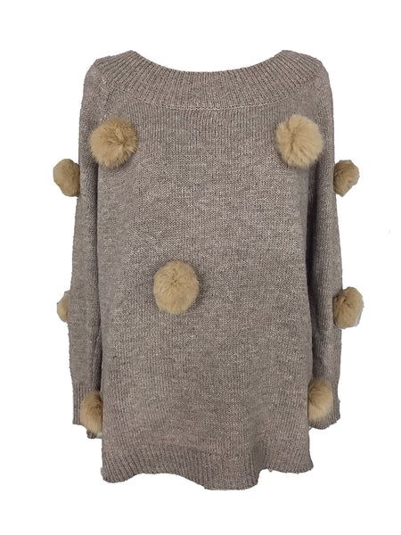 'Celia' Pom Pom Sweater (2 Colors) | Goodnight Macaroon