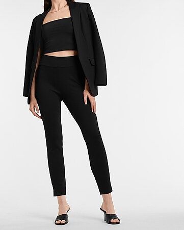 Luxe Comfort Knit Columnist Ankle Pant Suit | Express