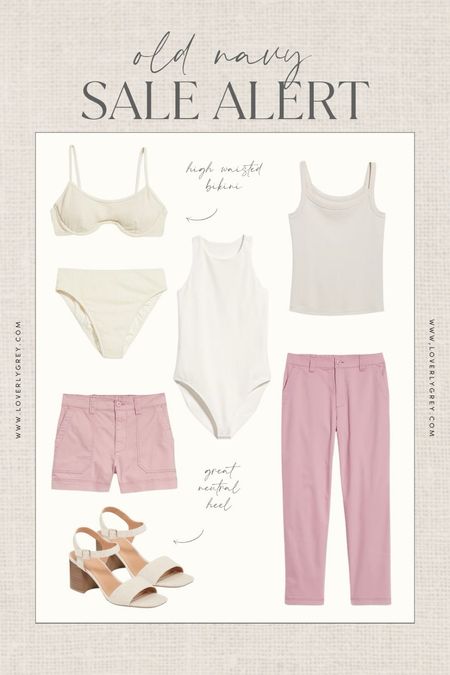 Old Navy sale alert! Get 60% off summer steals. I love these pink pants and neutral bikini for summer. Loverly Grey, Old Navy

#LTKSaleAlert #LTKStyleTip #LTKSeasonal