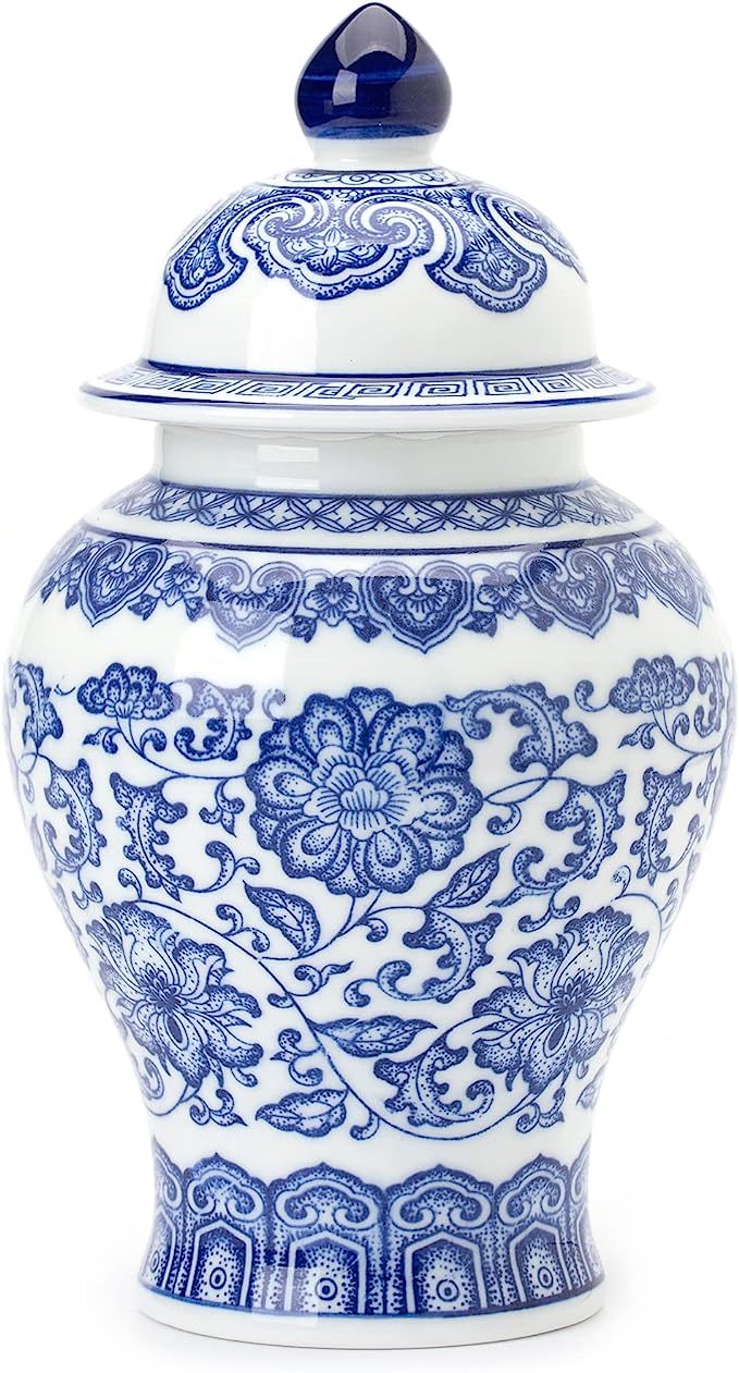 GaLouRo Blue and White Ginger Jars for Home Décor,Small Chinoiserie Porcelain, Good Ideal for Ro... | Amazon (US)