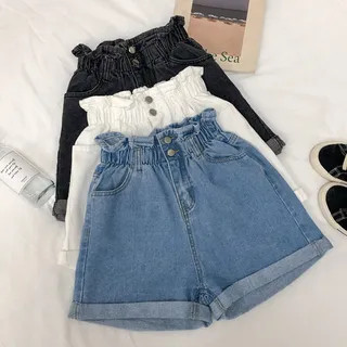 Paperbag Denim Shorts | YesStyle Global