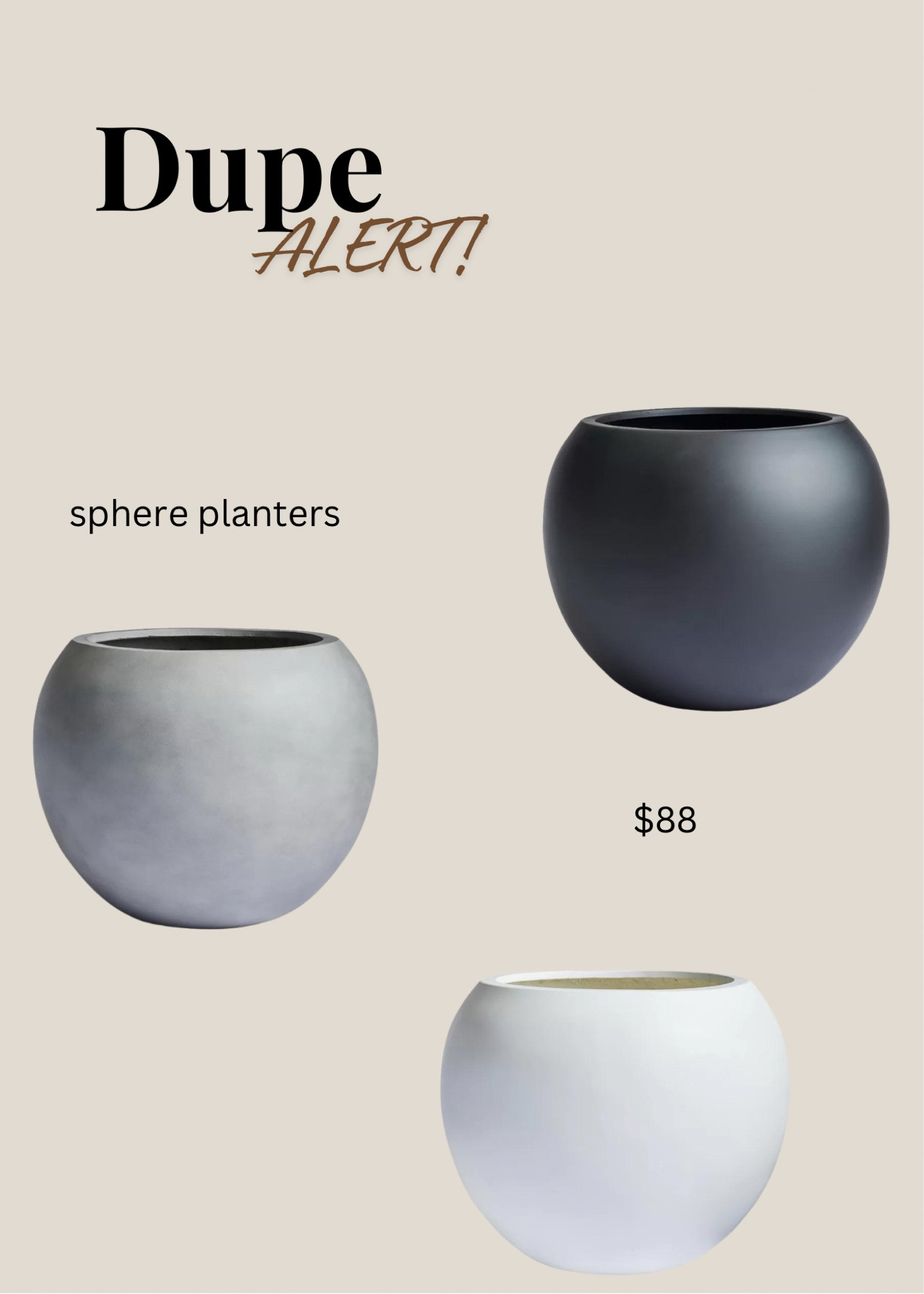 The sphere planters for indoor and outdoor! Very close dupe of the crate & barrel ones 

#LTKSaleAlert #LTKHome