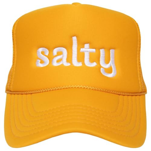 KATYDID Salty Foam Trucker Hat - Adjustable Trucker Hat with Mesh Netting - Fully Embroidered Trucker Hat for Women - Trendy Vintage Baseball Cap (Orange) | Amazon (US)