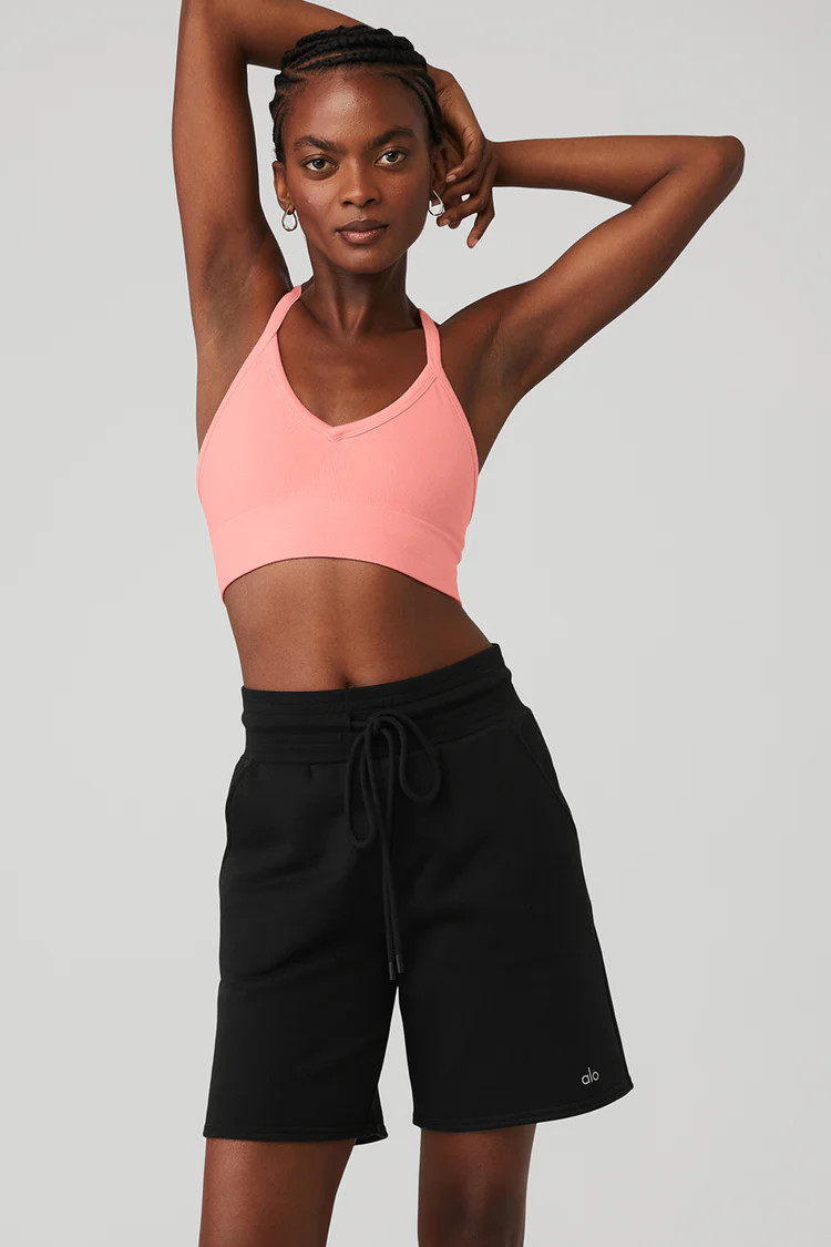 Seamless Ribbed Low Back Bra | Alo Yoga (US)