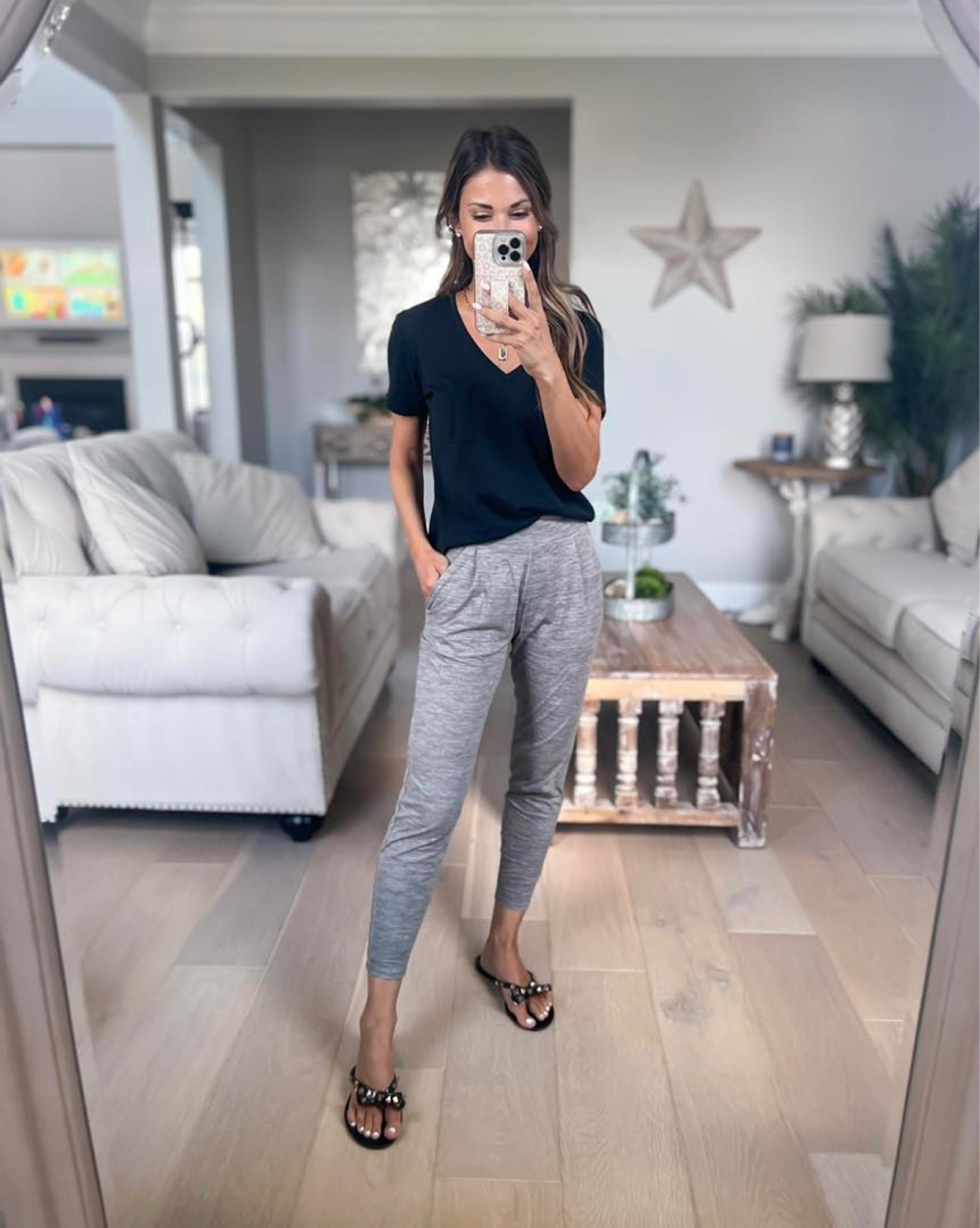 Major sale on my Vuori jogger pants//sized down to xxs to be more fitted but most reviews find them tts//5’1//tee//xs//

#LTKtravel #LTKsalealert #LTKunder50