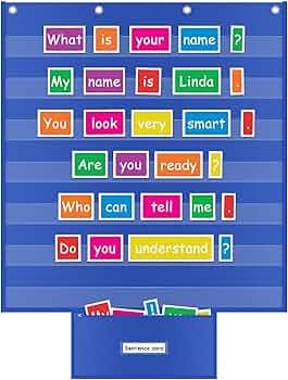 Standard Pocket Chart for Classroom 28"x28" Wall Hanging Pocket Charts Back to School Supplies fo... | Amazon (US)