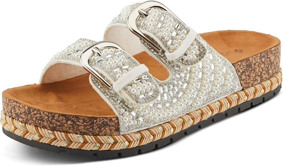 PATRIZIA Women's Pearline Platform Slide Sandal - Pearl-Beaded Slide Cork | Amazon (US)