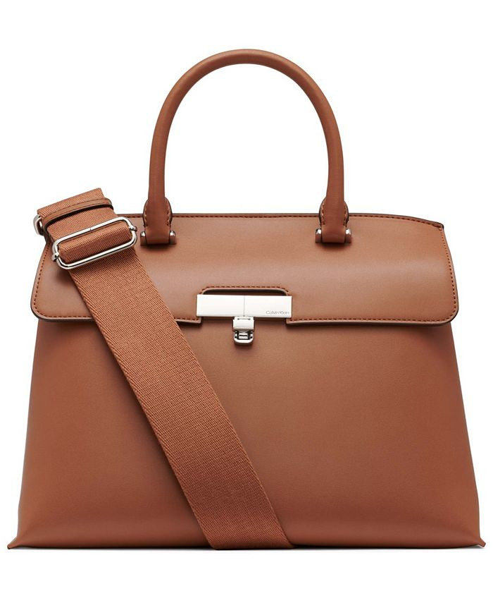 Calvin Klein Women's Becky Turnlock Convertible Satchel & Reviews - Women - Macy's | Macys (US)