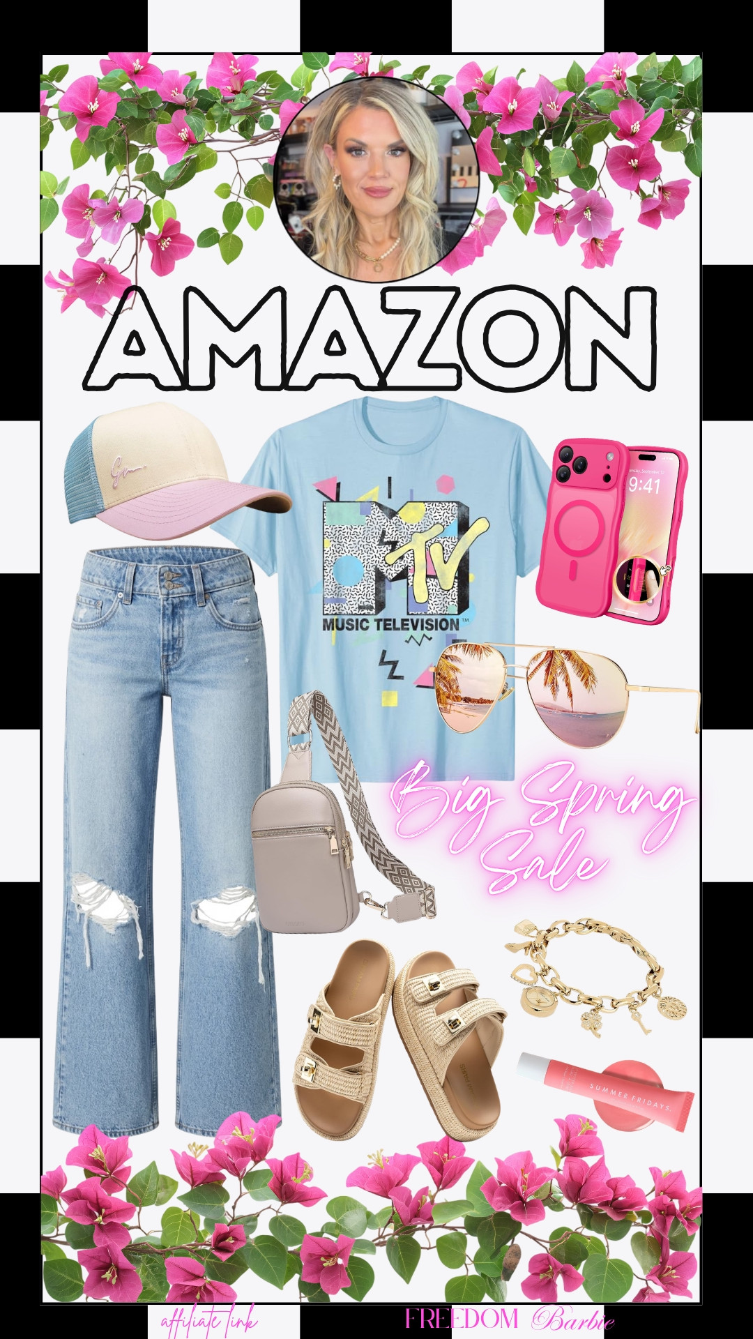 Found the perfect "cool girl" uniform for spring! This MTV graphic tee is giving me all the nostalgia, and these raffia slides are the ultimate comfortable-but-cute staple. 🩵 Whether you’re running errands or heading to brunch, this look is a total vibe.

#SummerStyle #AmazonFinds #BeachReady #FreedomBarbie 

 #LTKdayinmylife #LTKootd #LTKmomlife
