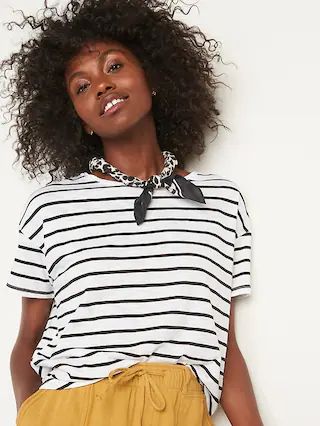 Loose Striped Easy Tee for Women | Old Navy (US)