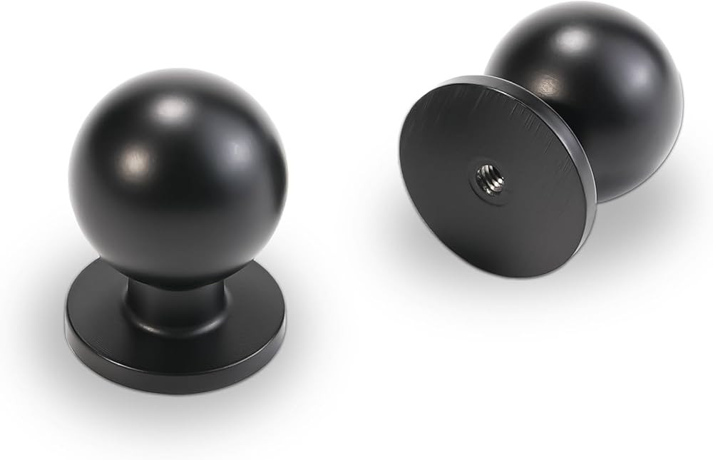 10 Pack Matte Black Kitchen Cabinet Knobs Black Drawer Knobs Kitchen Cabinet Hardware Zinc Alloy ... | Amazon (US)