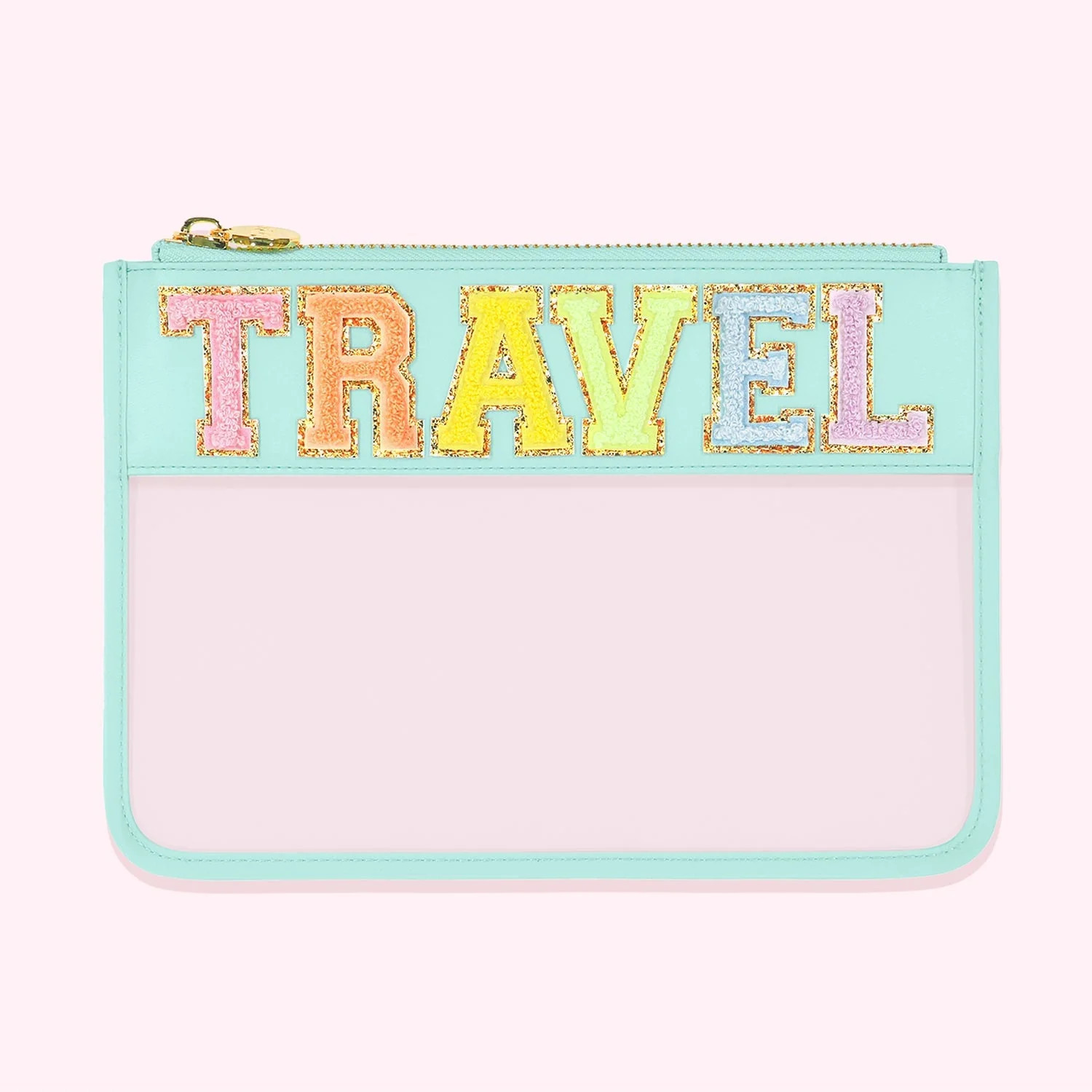 "Travel" Clear Flat Pouch | Personalized Pouch - Stoney Clover Lane | Stoney Clover Lane