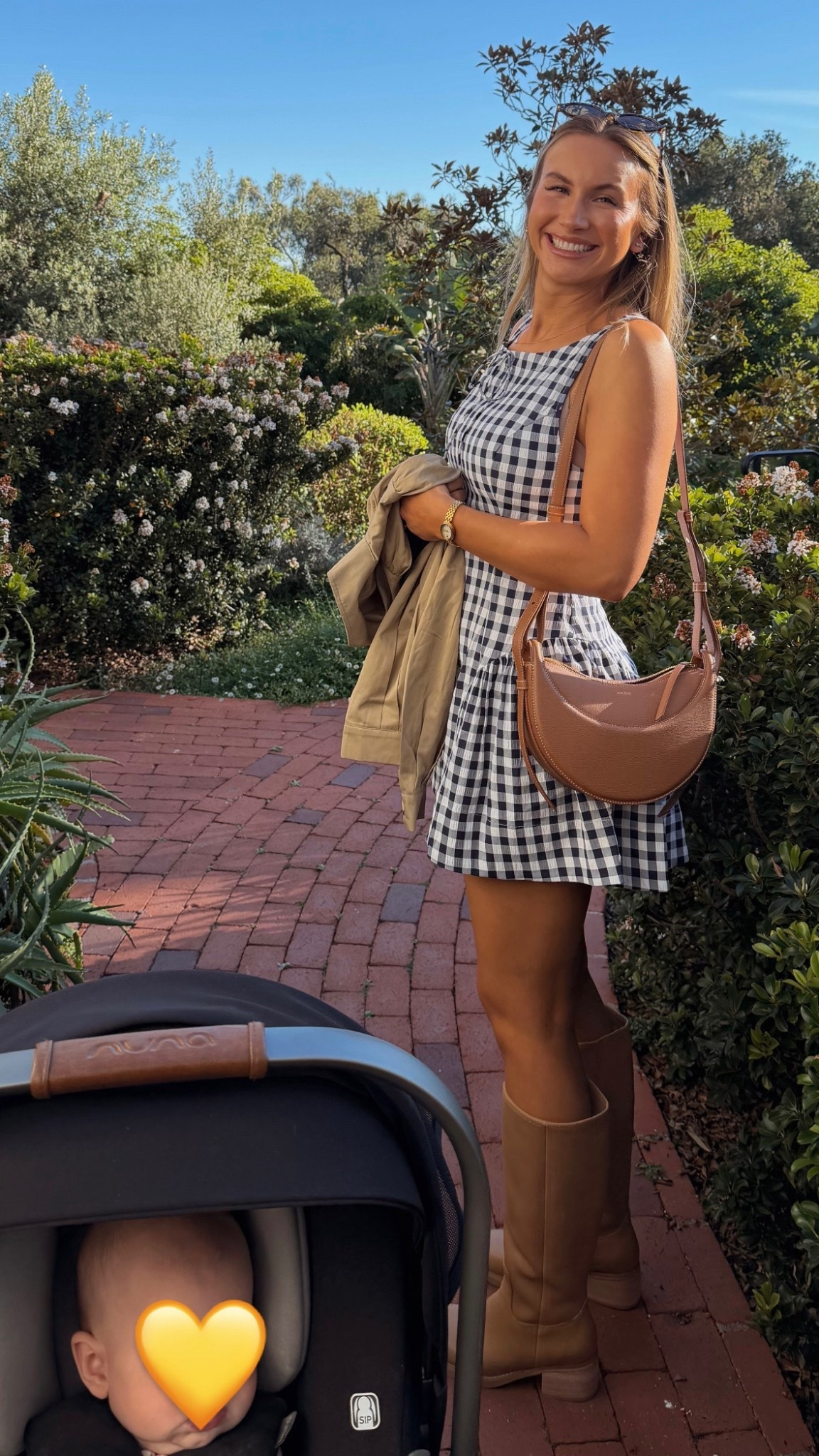 Tan boots 

#LTKmomlife #LTKootd #LTKdayinmylife