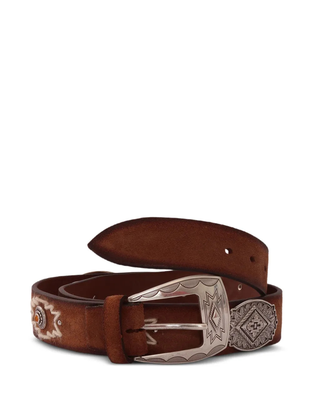 ALBERTO LUTIsuede appliqué belt | Farfetch Global