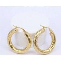 Gold Hoop Earring / 18k Gold Filled hypoallergenic earring / croissant earrings / thick gold hoop /  | Etsy (US)