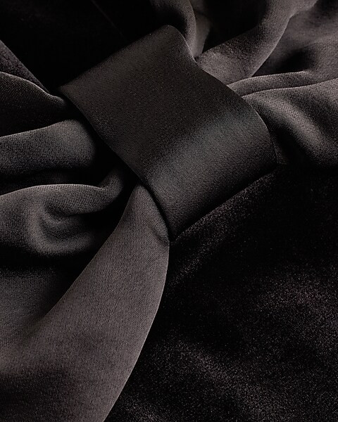 Strapless Velvet Statement Bow Mini Dress | Express