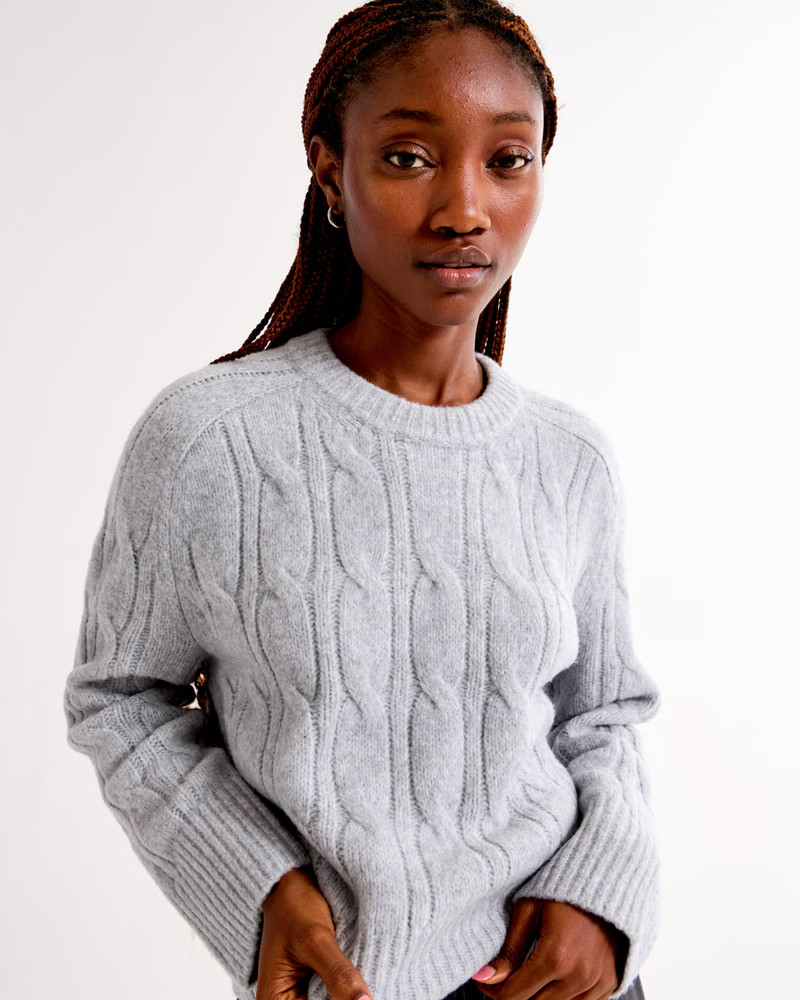 The A&F Madeline Cable Crew Sweater | Abercrombie & Fitch (US)