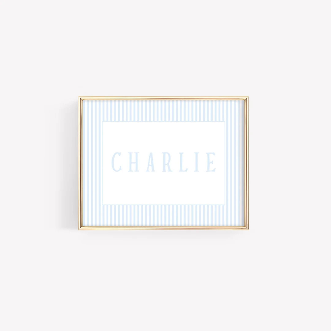 Nursery Name Sign, Personalized Nursery Wall Decor, Monogram Name Print, Grandmillennial Baby, Cu... | Etsy (US)