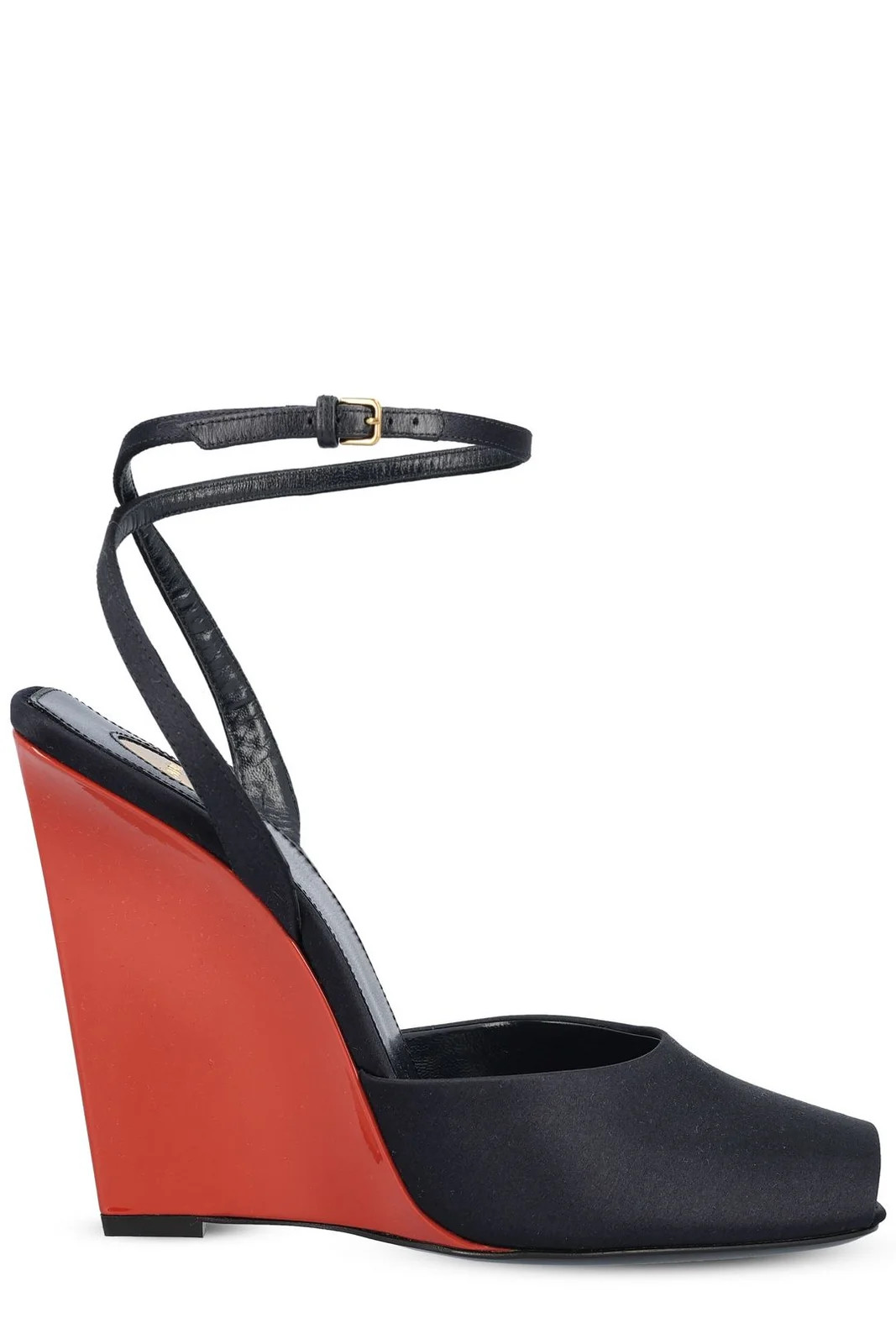 Saint Laurent La Scandale Wedge Sandals | Cettire Global