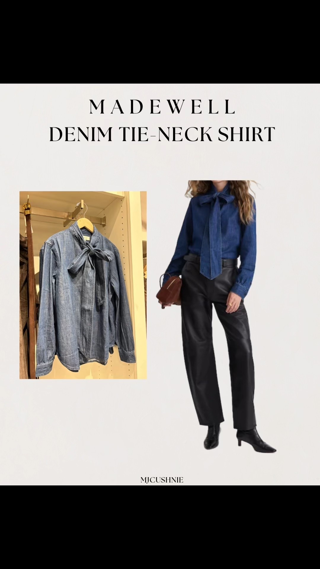 You can find a ton of ways to style this Denim Tie-Neck Shirt. Denim with the leather is such a good combo. 

Denim
Denim outfits 
Denim top
Outfit ideas
Everyday style 

#LTKHoliday #LTKTall #LTKSeasonal