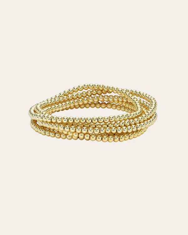 3mm Bead Bracelet Stack | Zoe Lev Jewelry
