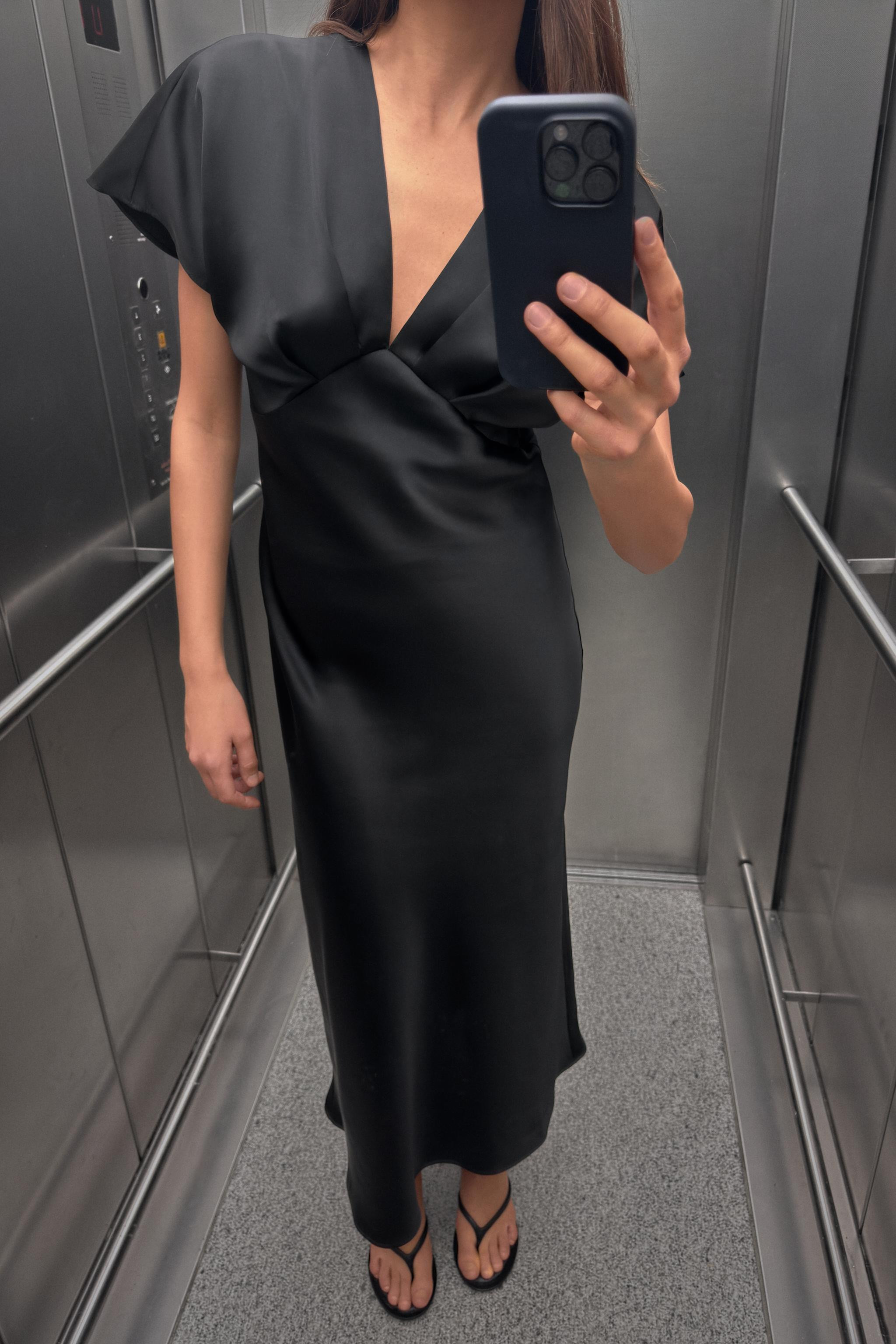 SATIN MIDI DRESS | Zara UK