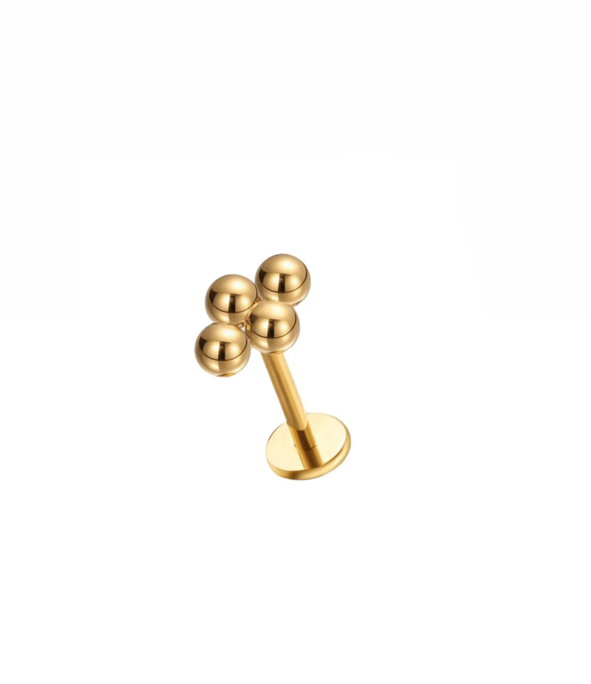 Quadruple Bead Flat Back | Pierced by Ash Design