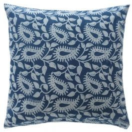 Lycia Block Print Decorative Cotton Pillow in Indigo Blue | The Well Appointed House, LLC