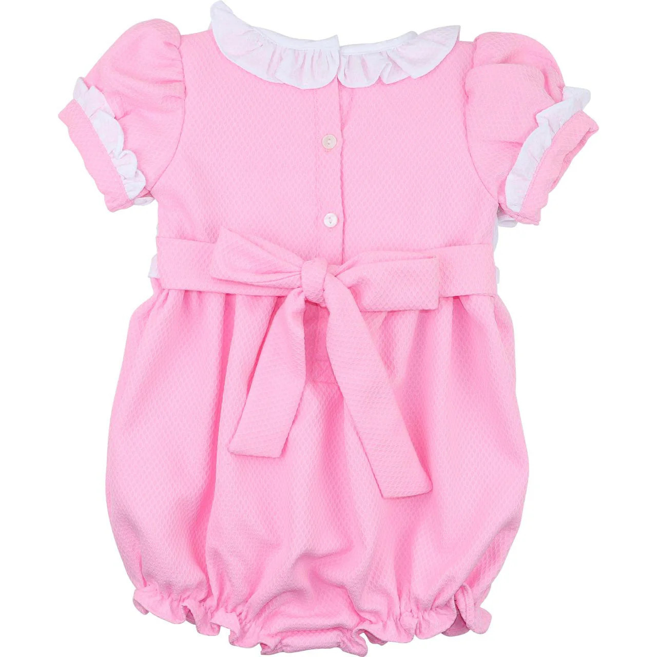 Pink Honeycomb Custom Smocked Bubble | Cecil and Lou